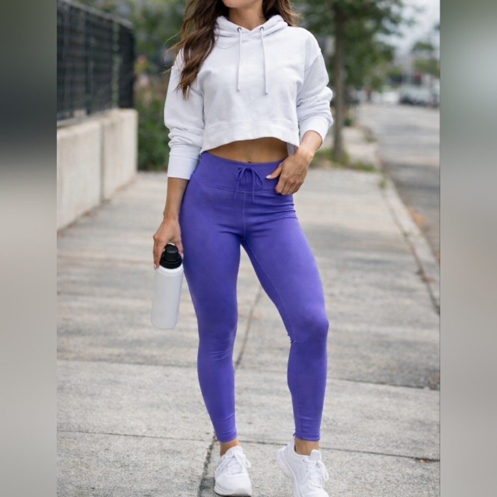 Under Armour Purple Compression Leggings High-Waist Athletic Workout Gym Yoga